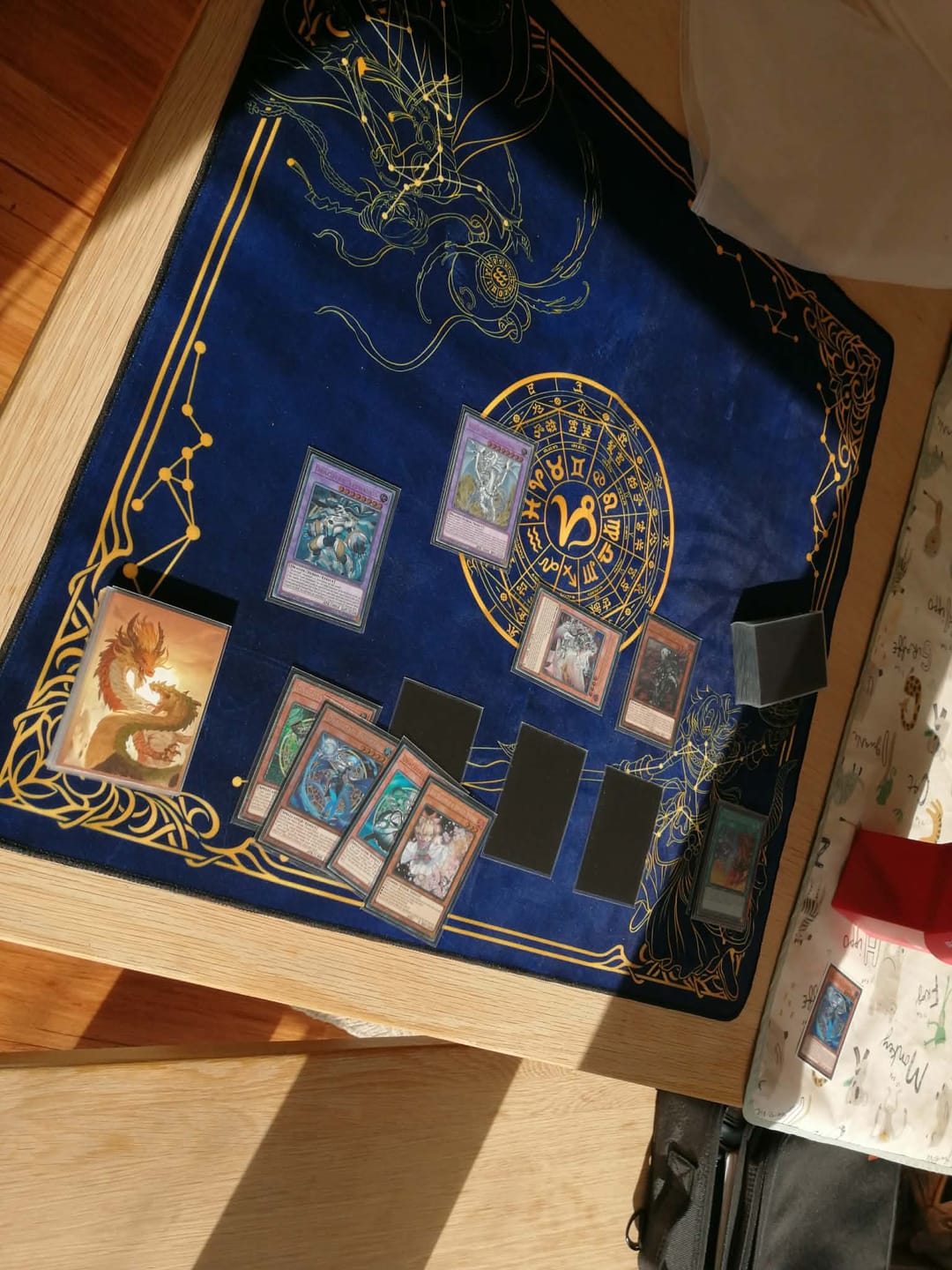 Customer photo review of Dragons Constellation 2-Player Cloth Playmat