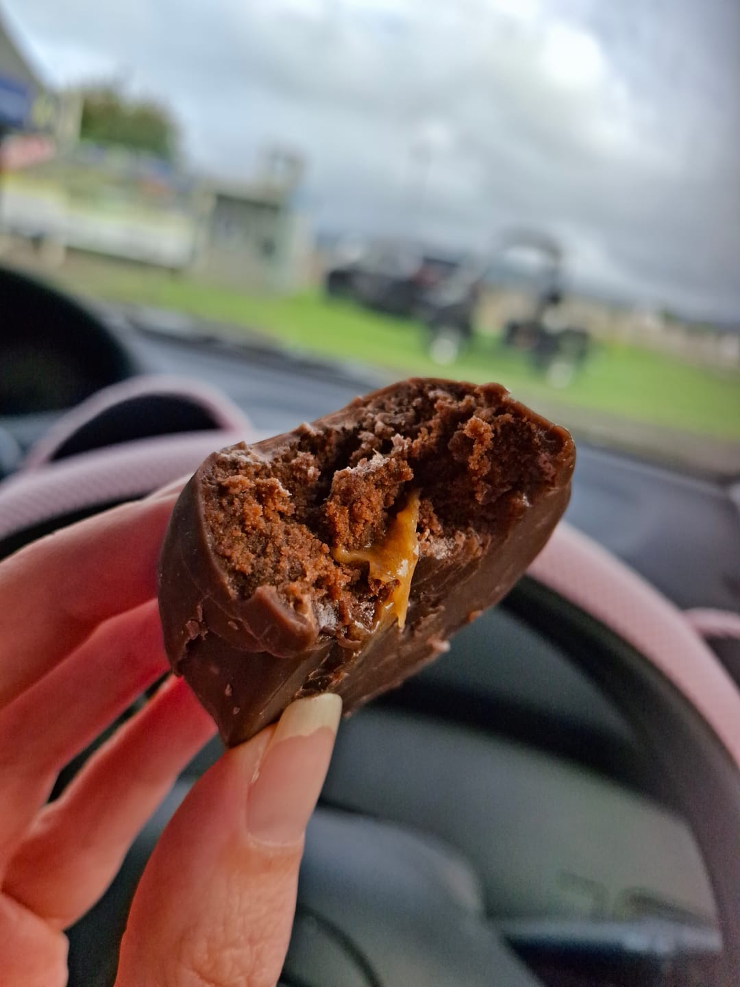 Customer photo review of Choc Caramel Plant Protein Ball