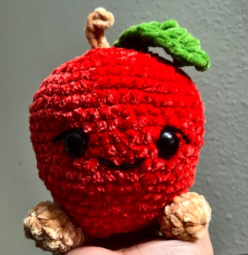 Customer photo review of Free Pattern Apple Crochet Pattern