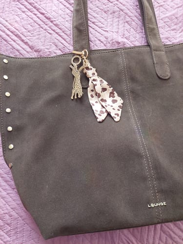 Reseña con foto de un cliente sobre Llavero Charm Cheetah Pañuelo Craft
