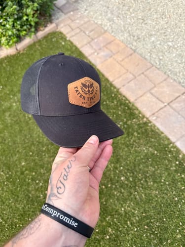 Customer photo review of Richardson 112 Custom Leather Patch Hat
