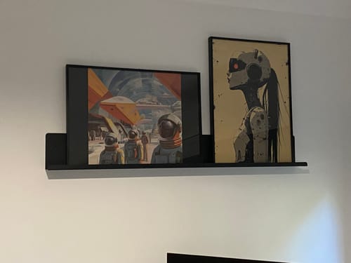 Customer photo review of FOLD Display Ledge 1200