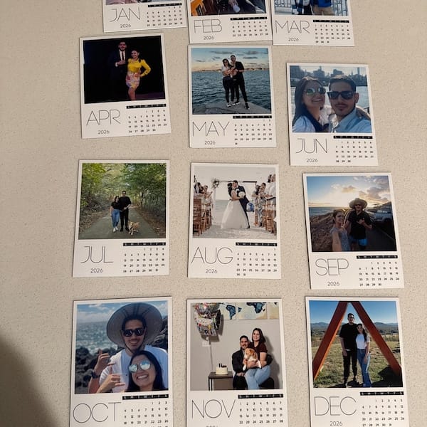 Customer photo review of Custom Magnetic Calendar with Personalized Photos