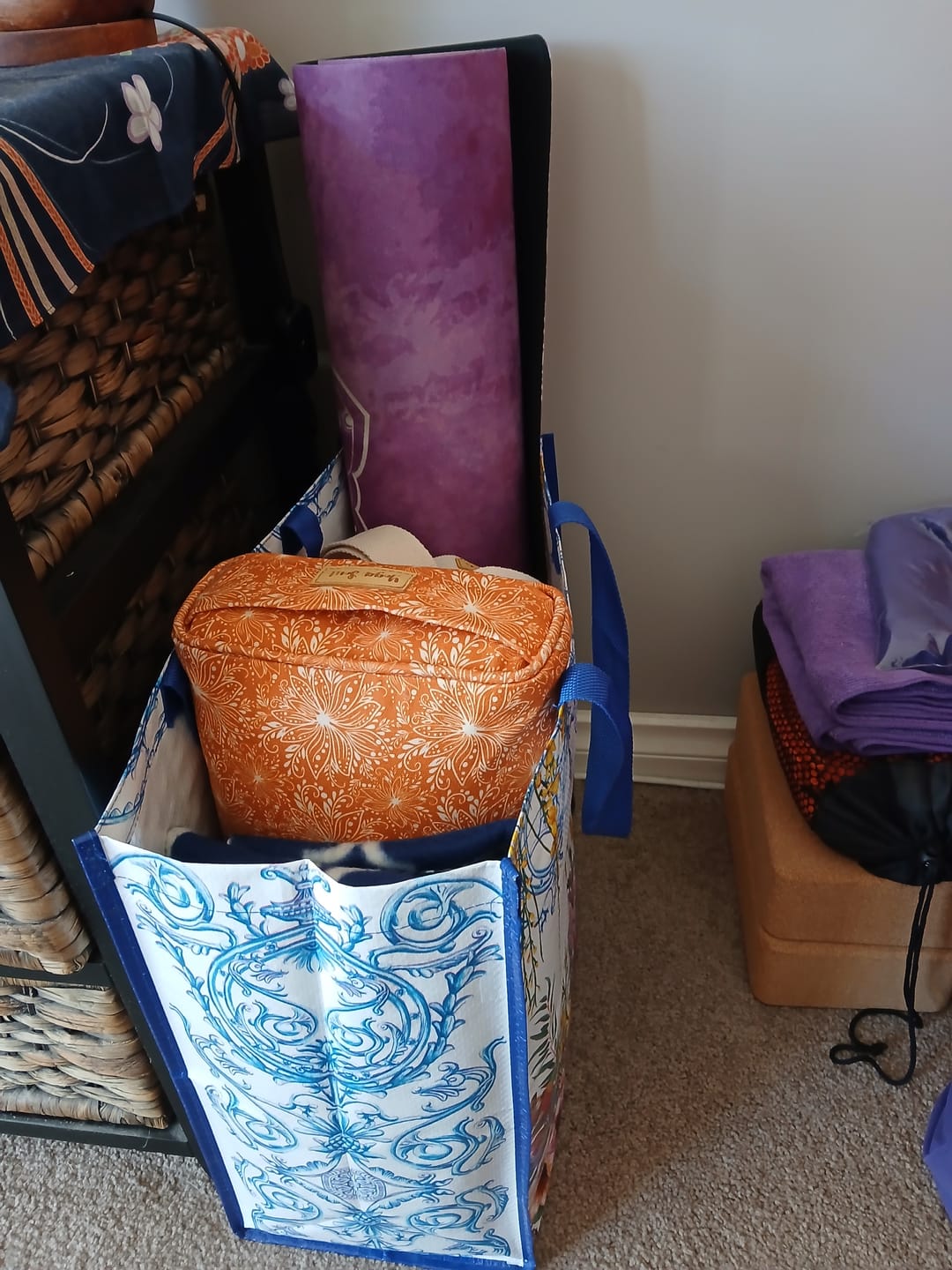 Customer photo review of Travel Yoga Bolster | Meditation Cushion | Lotus | Earth