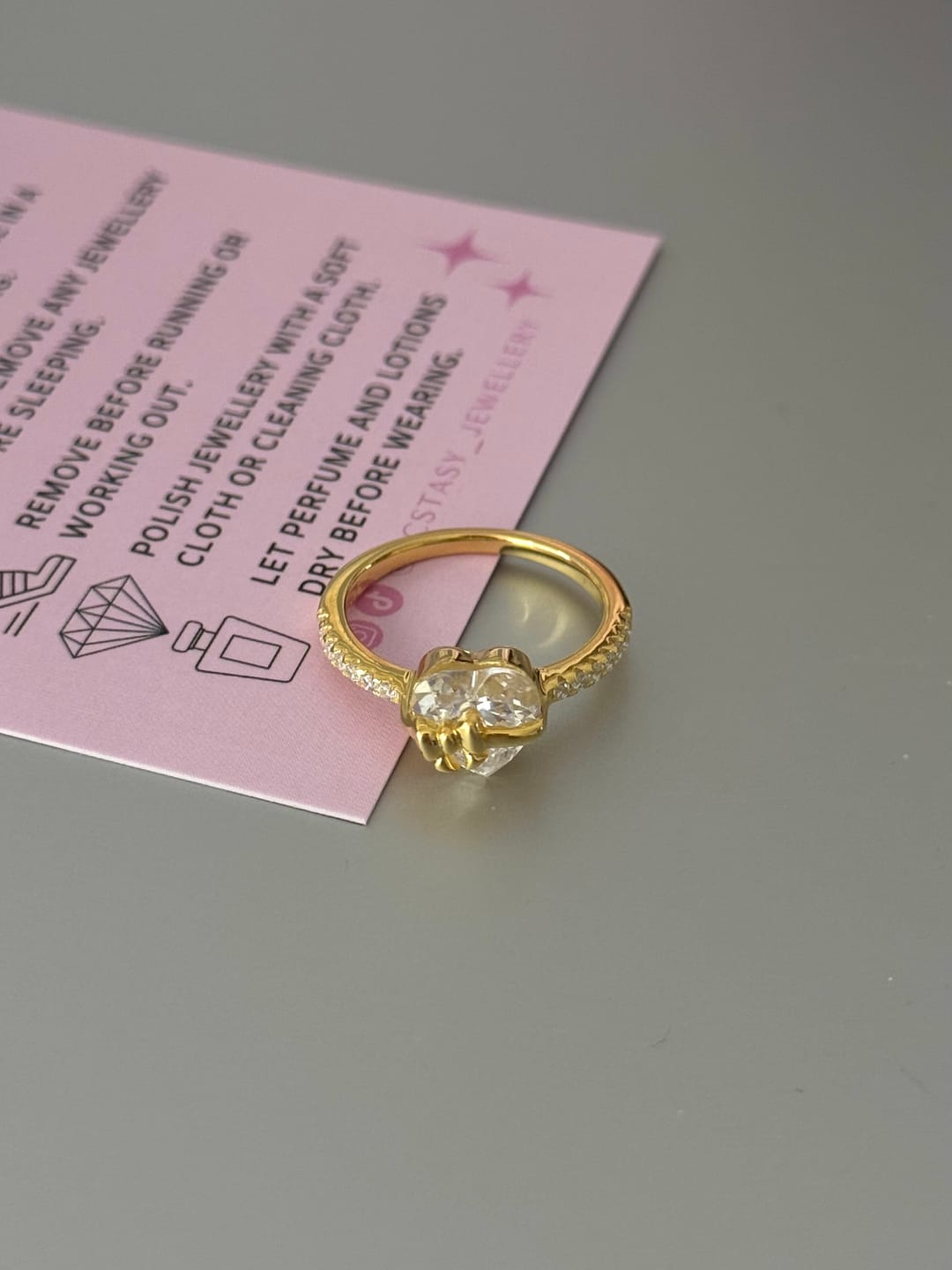 Customer photo review of GIFTED Promise Ring (Heart & Bow)