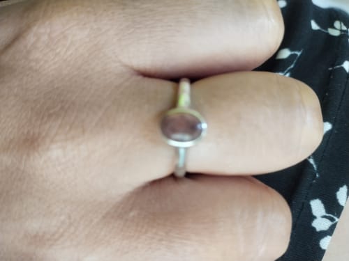 Customer photo review of Anillo ajustable cuarzo rosa