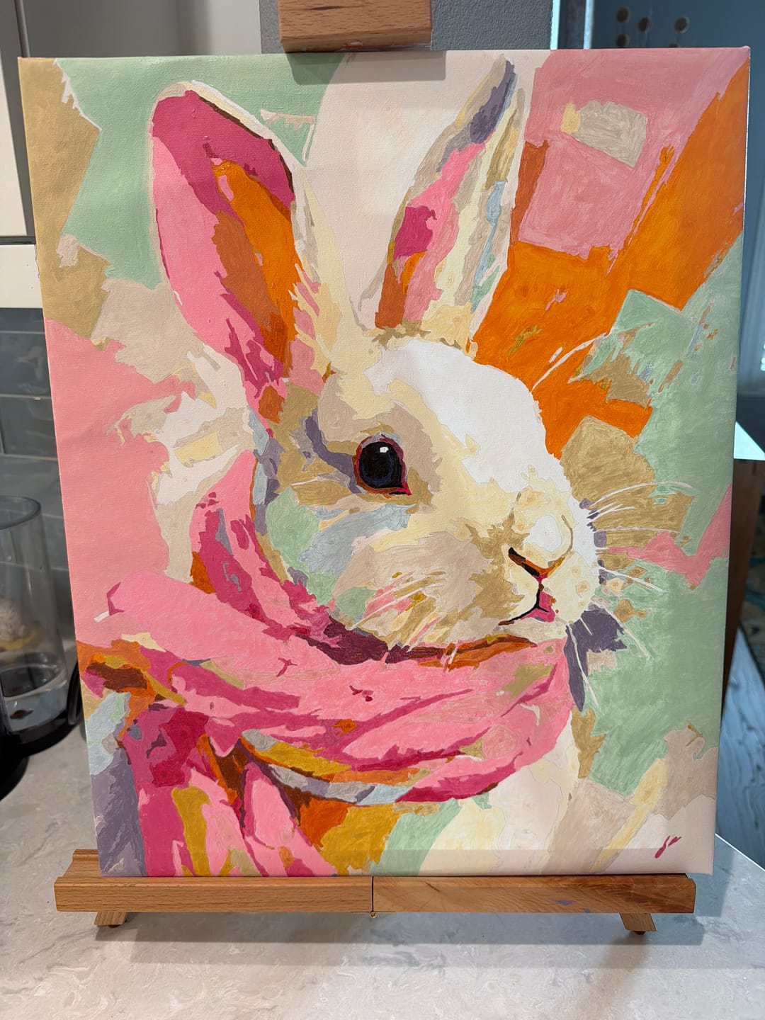 Customer photo review of Pastel bunny | Paint by Number
