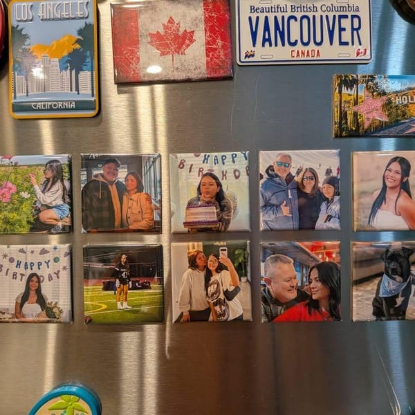 Customer photo review of Fridge Photo Magnets