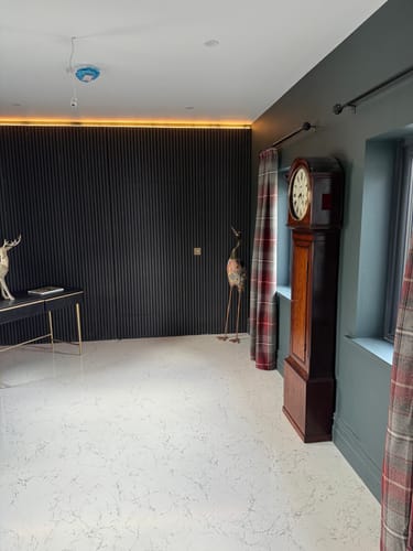 Customer photo review of Wooden Wall Panel | Black Oak | Premium 3-sided Wood Veneer