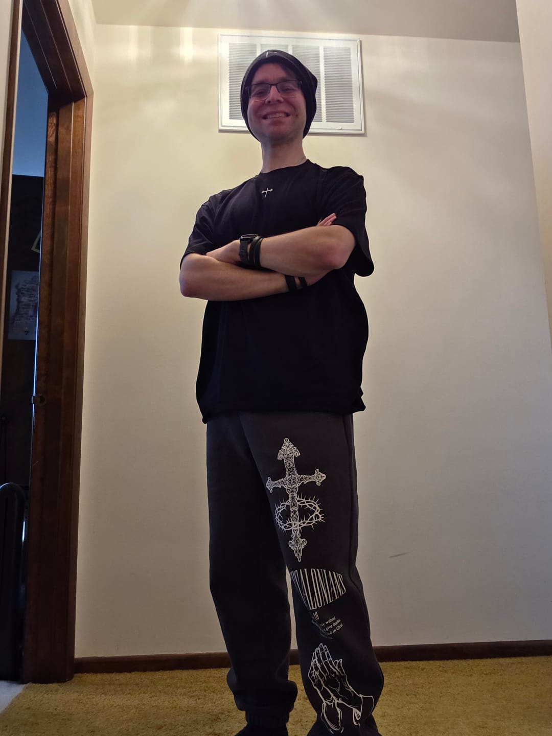 Customer photo review of Christ is King Wing Premium Oversized Tee