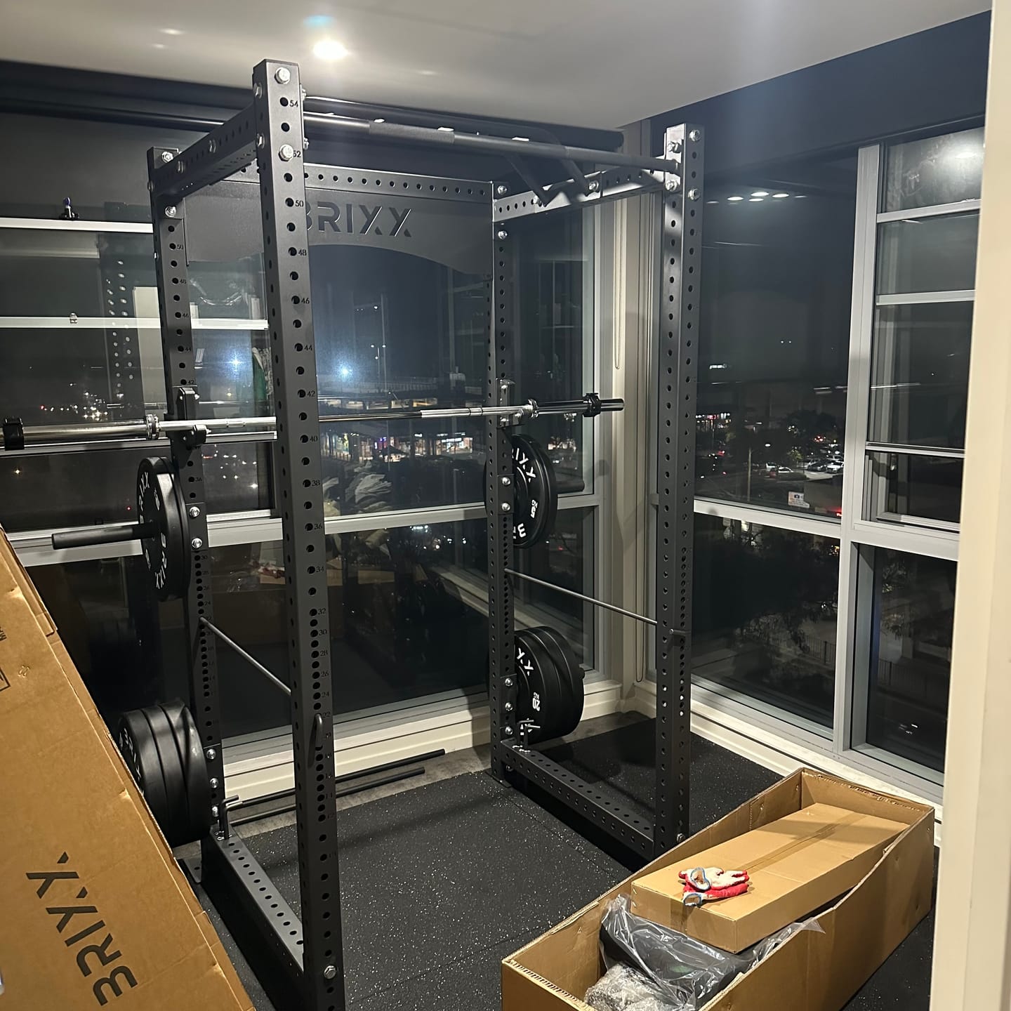 Customer photo review of BRIXX Mammoth 2000 Power Rack, Bench, Plates & Barbell Package
