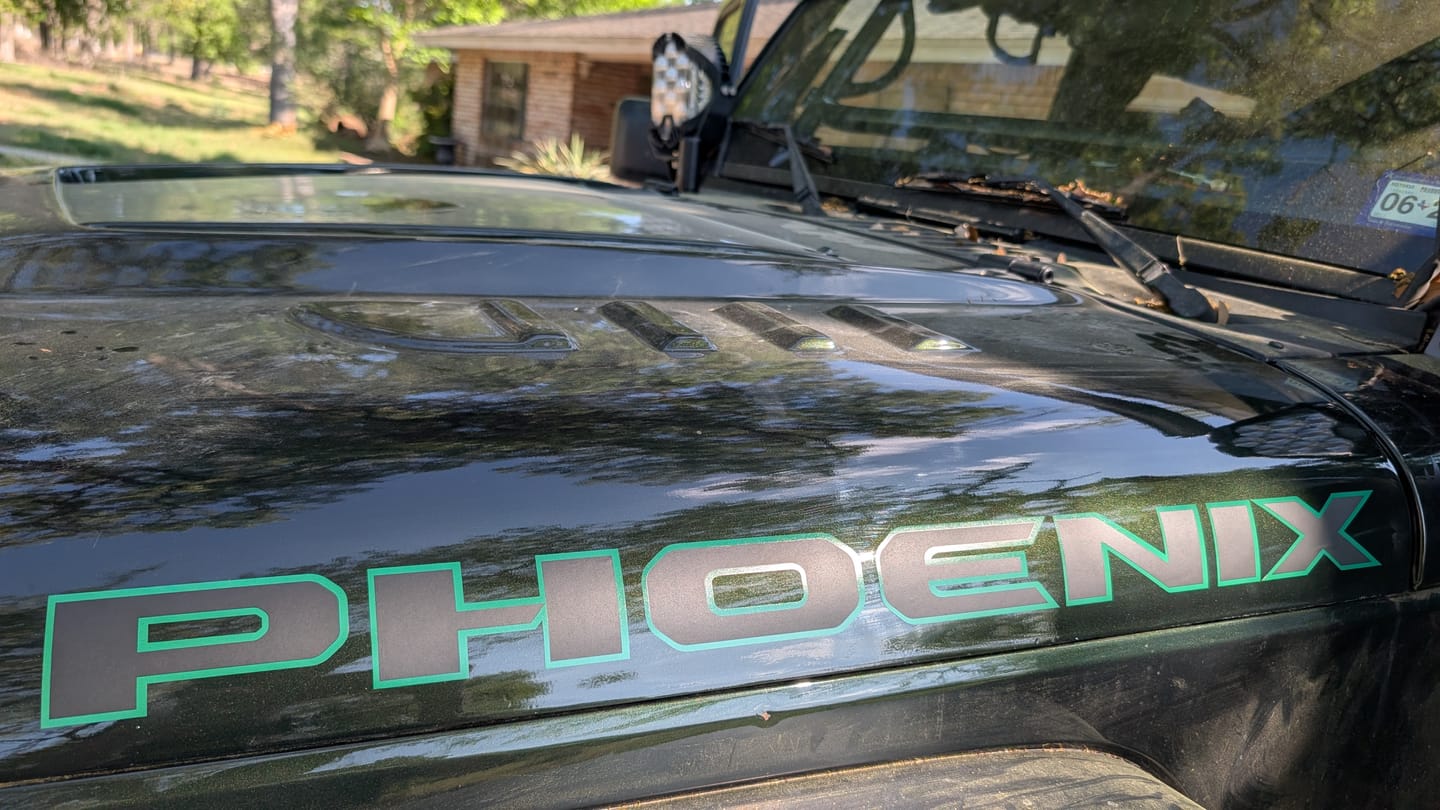 Customer photo review of Premium Hood Lettering | Set of 2