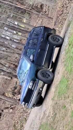Customer's 2004 Tahoe showing a wider wheel stance after installing the 2-inch wheel spacers.