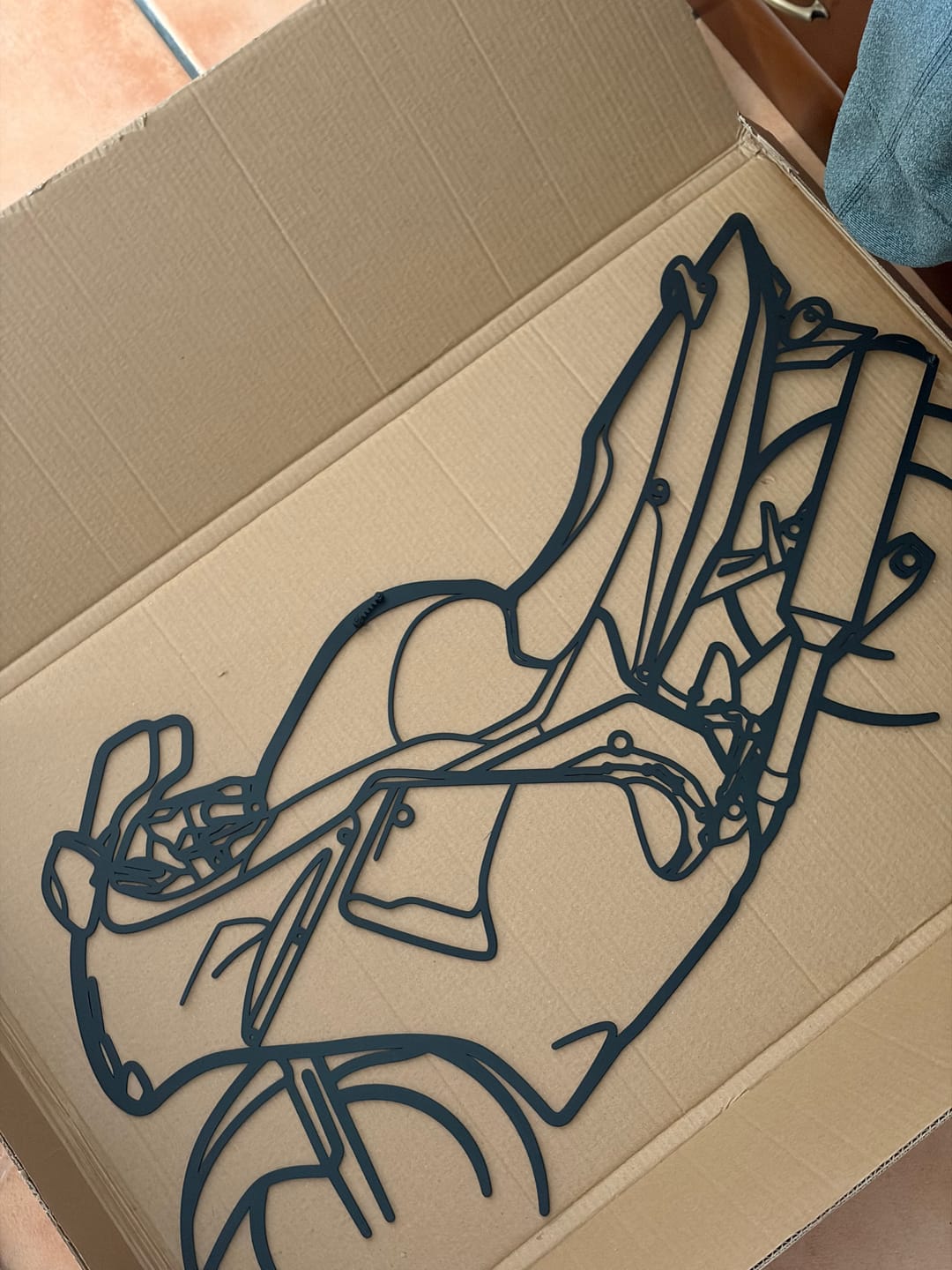 Customer photo review of Your Custom Metal Motorcycle Silhouette