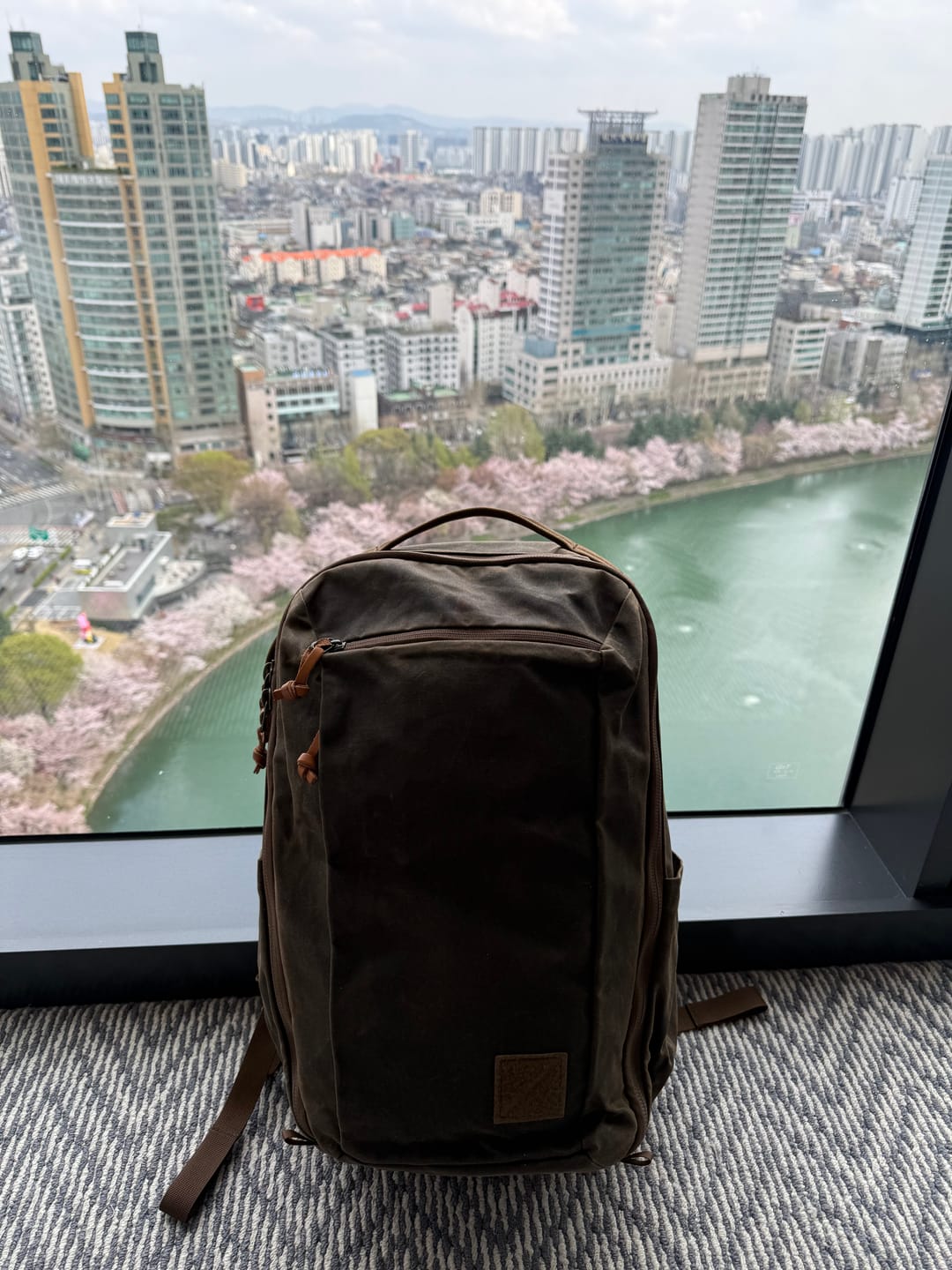 Customer photo review of CIVIC Travel Bag - Waxed Canvas