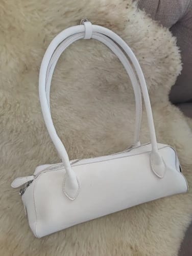 Customer photo review of Adora Suede Baguette Bag