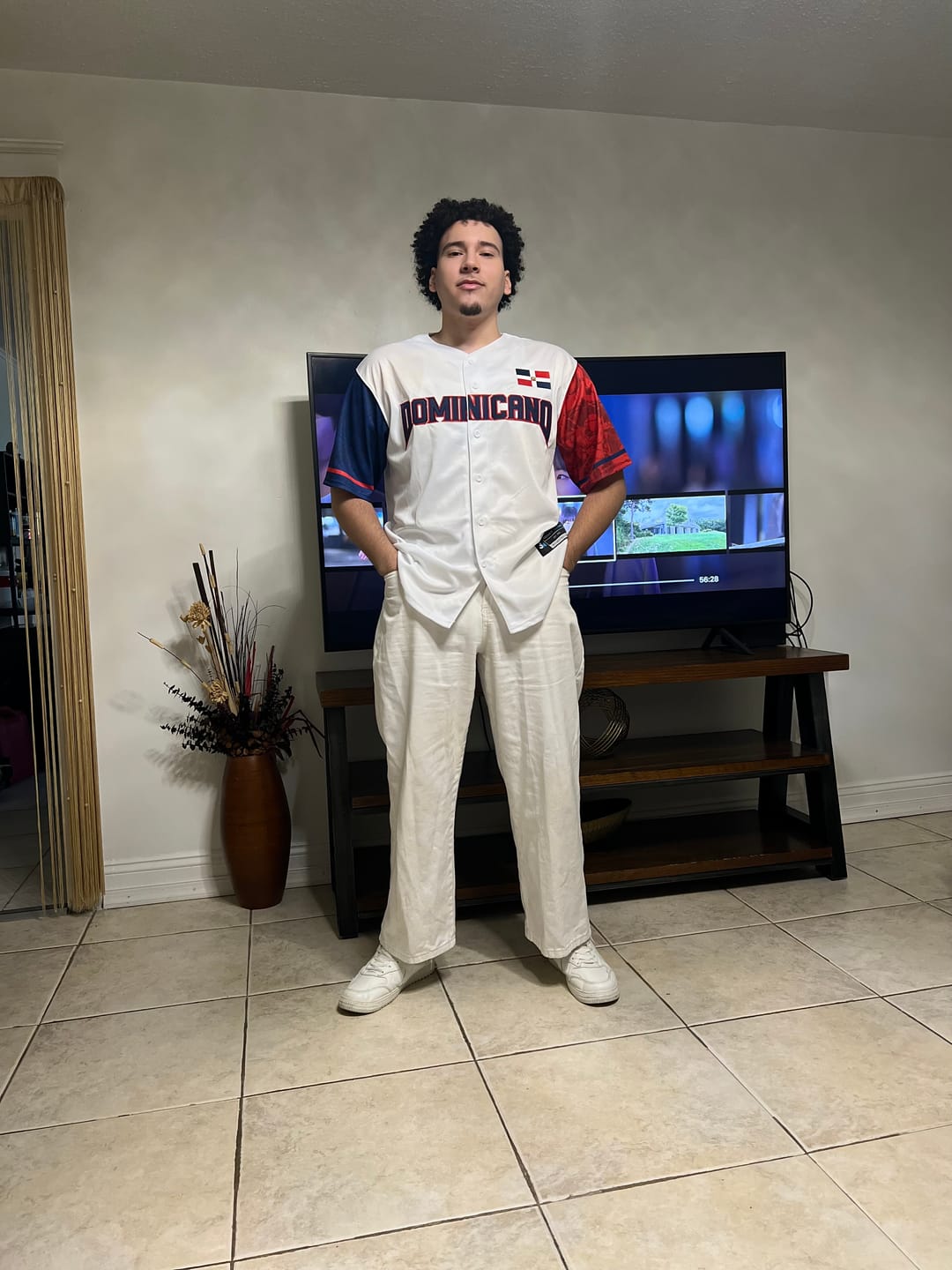 Customer photo review of Dominican Republic Heritage Custom Baseball Jersey