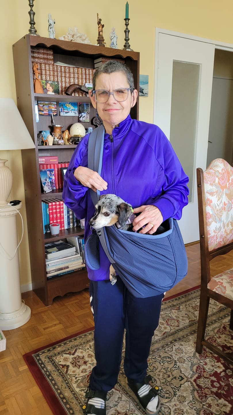 Customer photo review of Sac de transport en bandoulière bleu