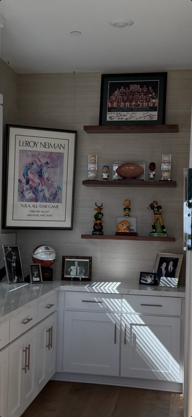 Customer photo review of Walnut Floating Shelves