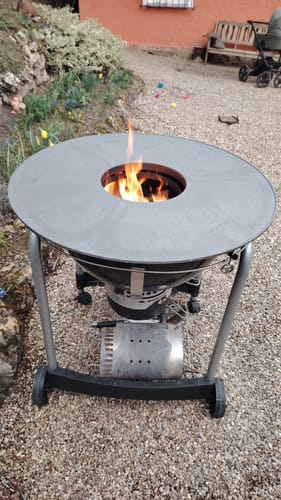 Customer photo review of BBQ Disk Feuerplatte – inkl. Höhenversteller