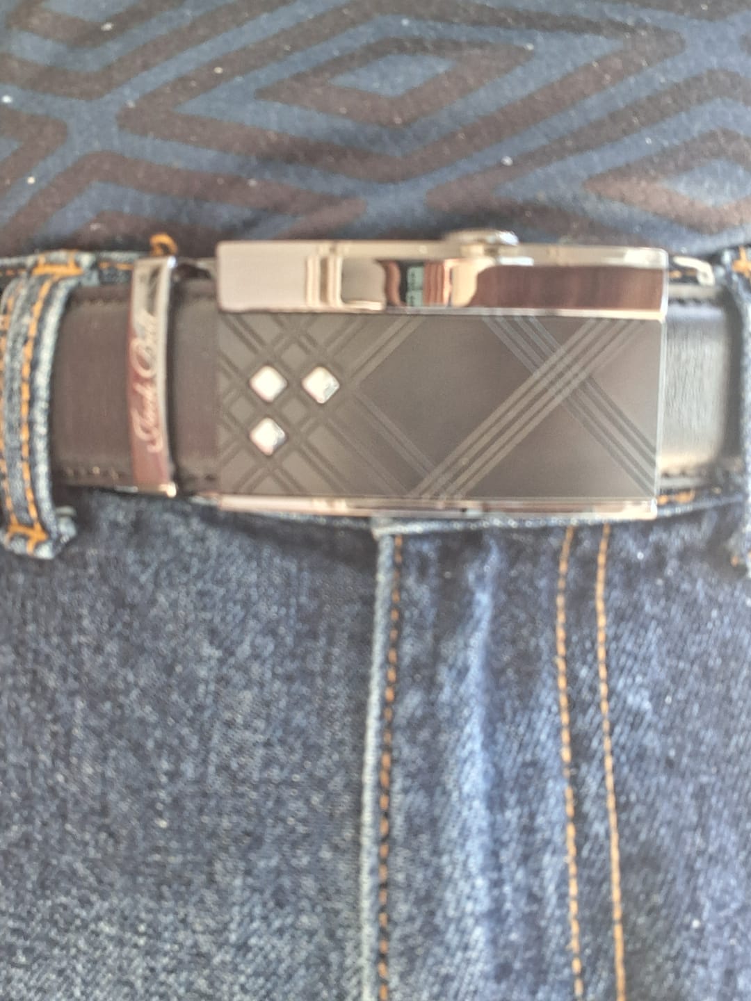 Customer photo review of Jack Belt® Men's Ratchet Belt Buckle (MWhite)