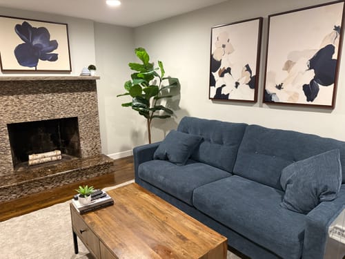 Customer photo review of Midnight Bloom Canvas Art – Horizontal