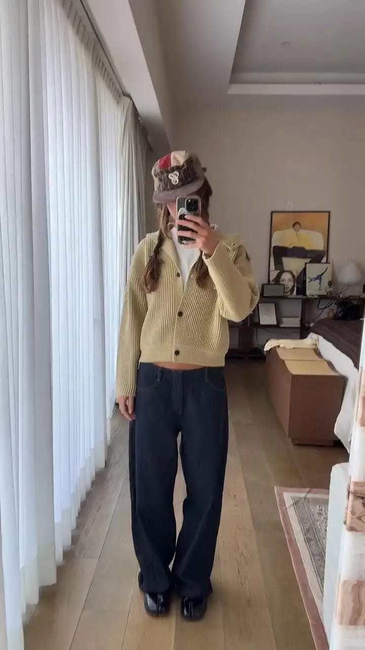 Customer photo review of Kylie Knitted High Neck Cardigan