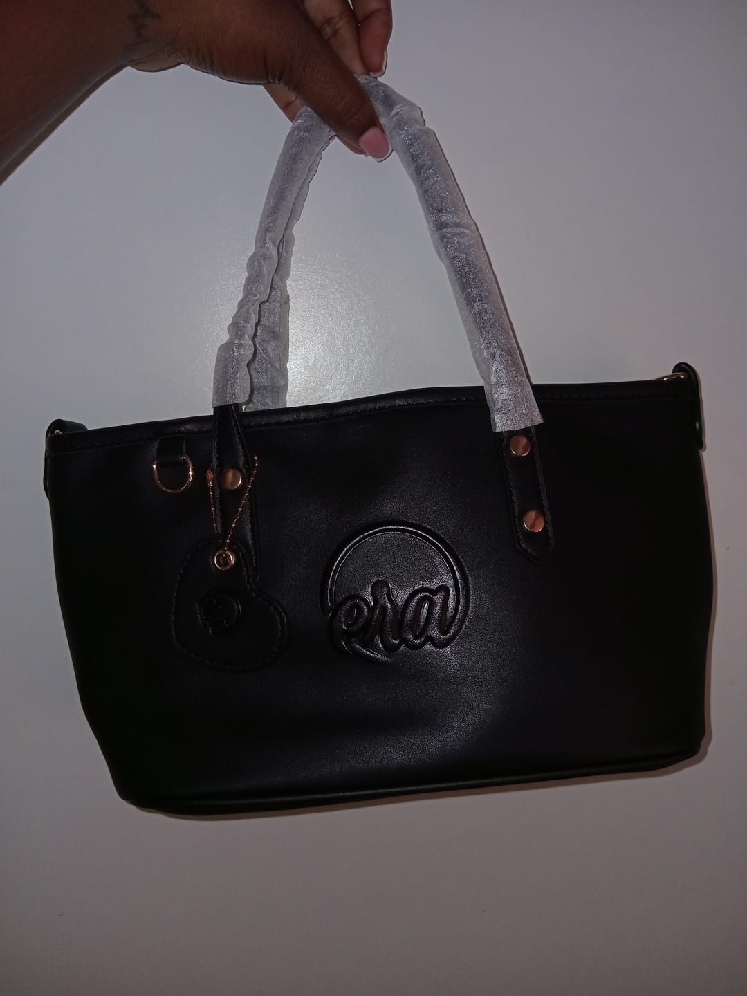 Customer photo review of Black Mini Era Tote Bag