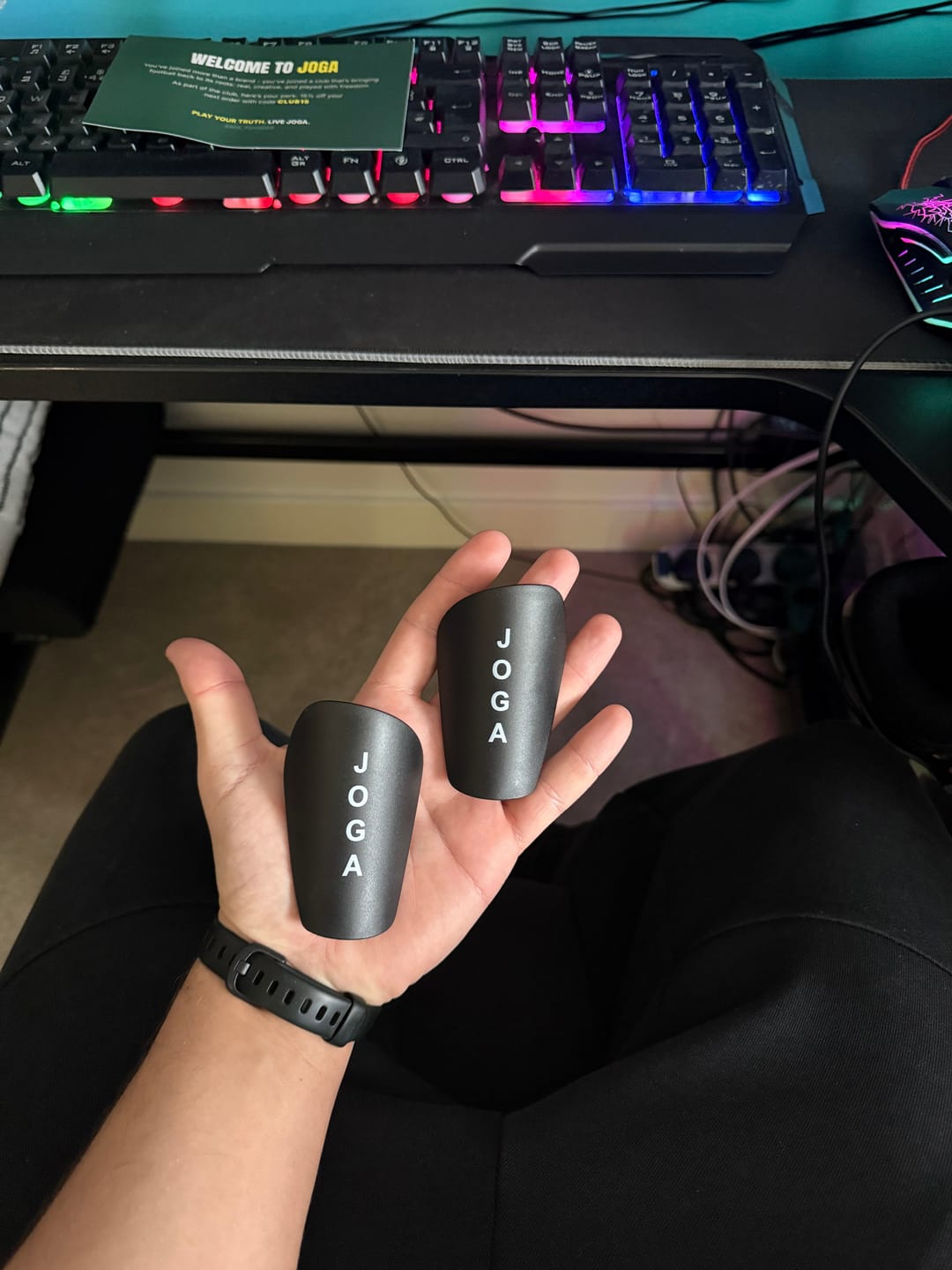 Customer photo review of Mini Shin Pads - Black