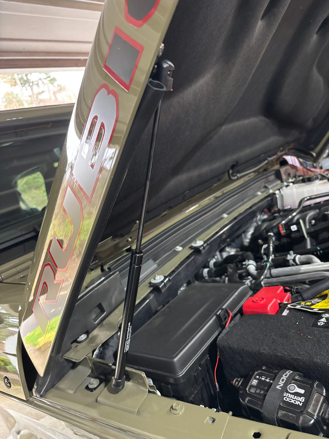 Customer photo review of Beefy Hydraulic Hood QuickLift for JL & JT