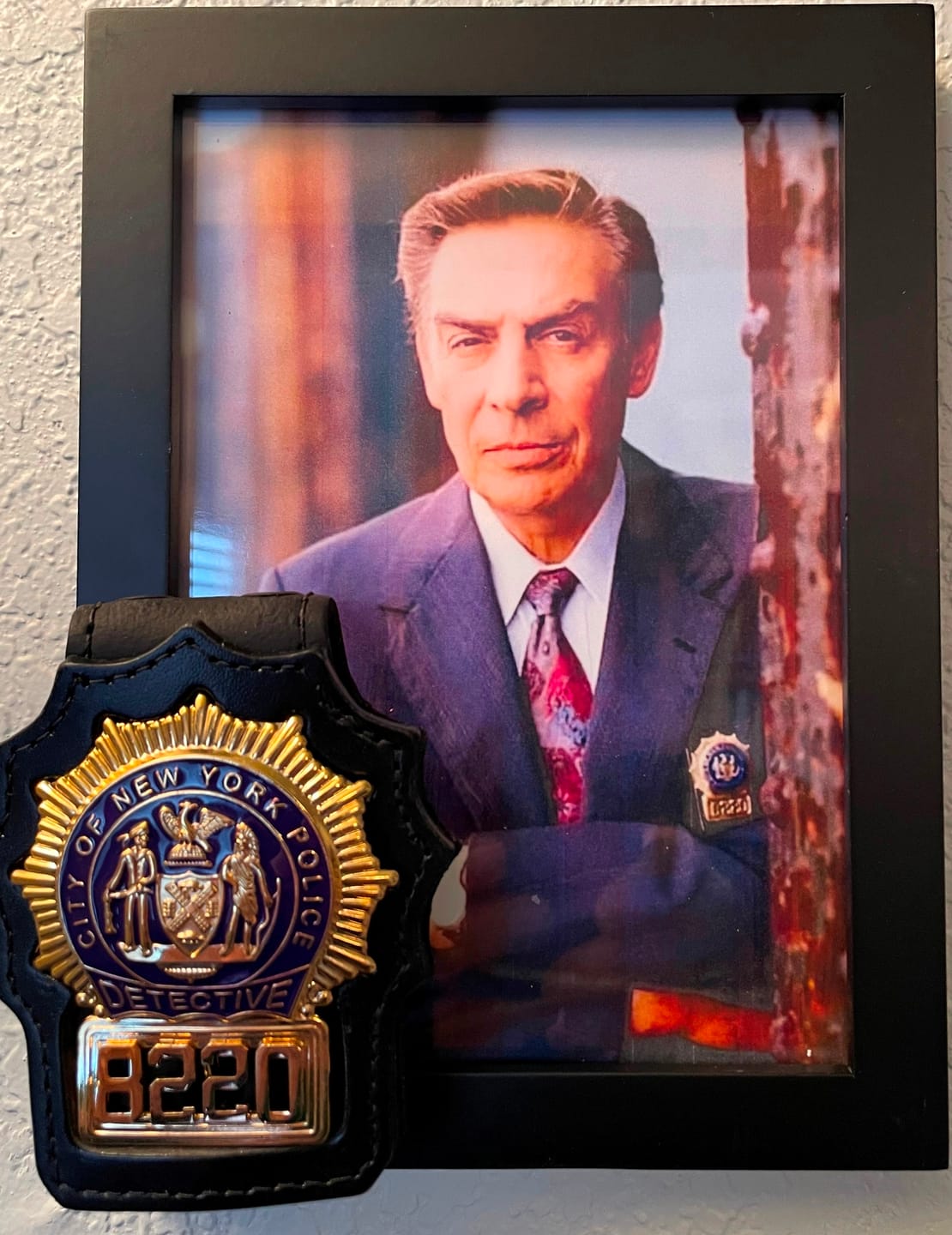 Customer photo review of NY New York Detective Police Badge Replica Movie Props *Customizable Badge Number*