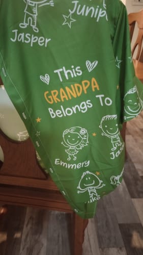 Customer photo review of Personalized Hawaiian Shirt- This Grandpa Belongs To Doodle