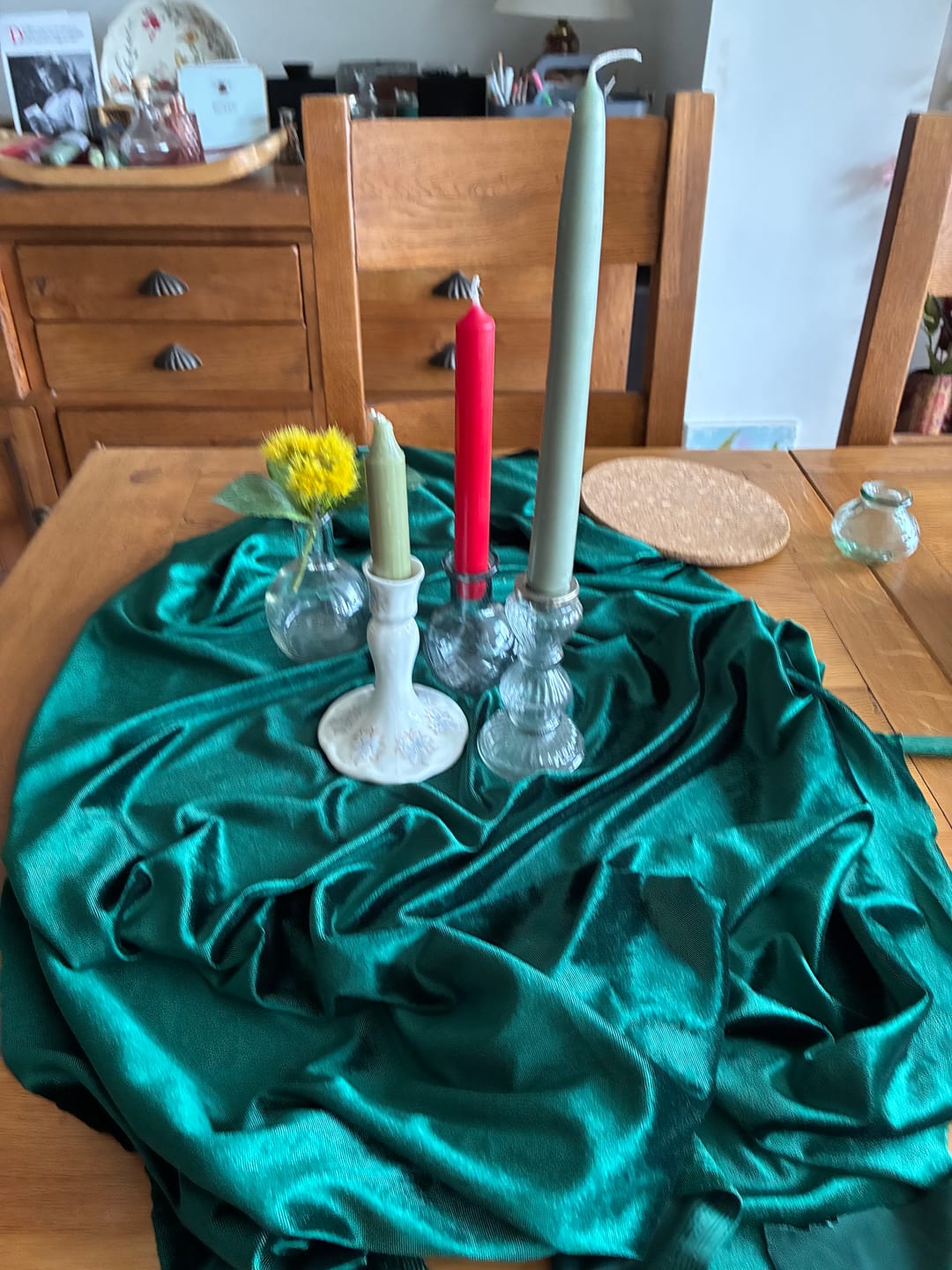 Customer photo review of Plain Stretch Velvet Fabric