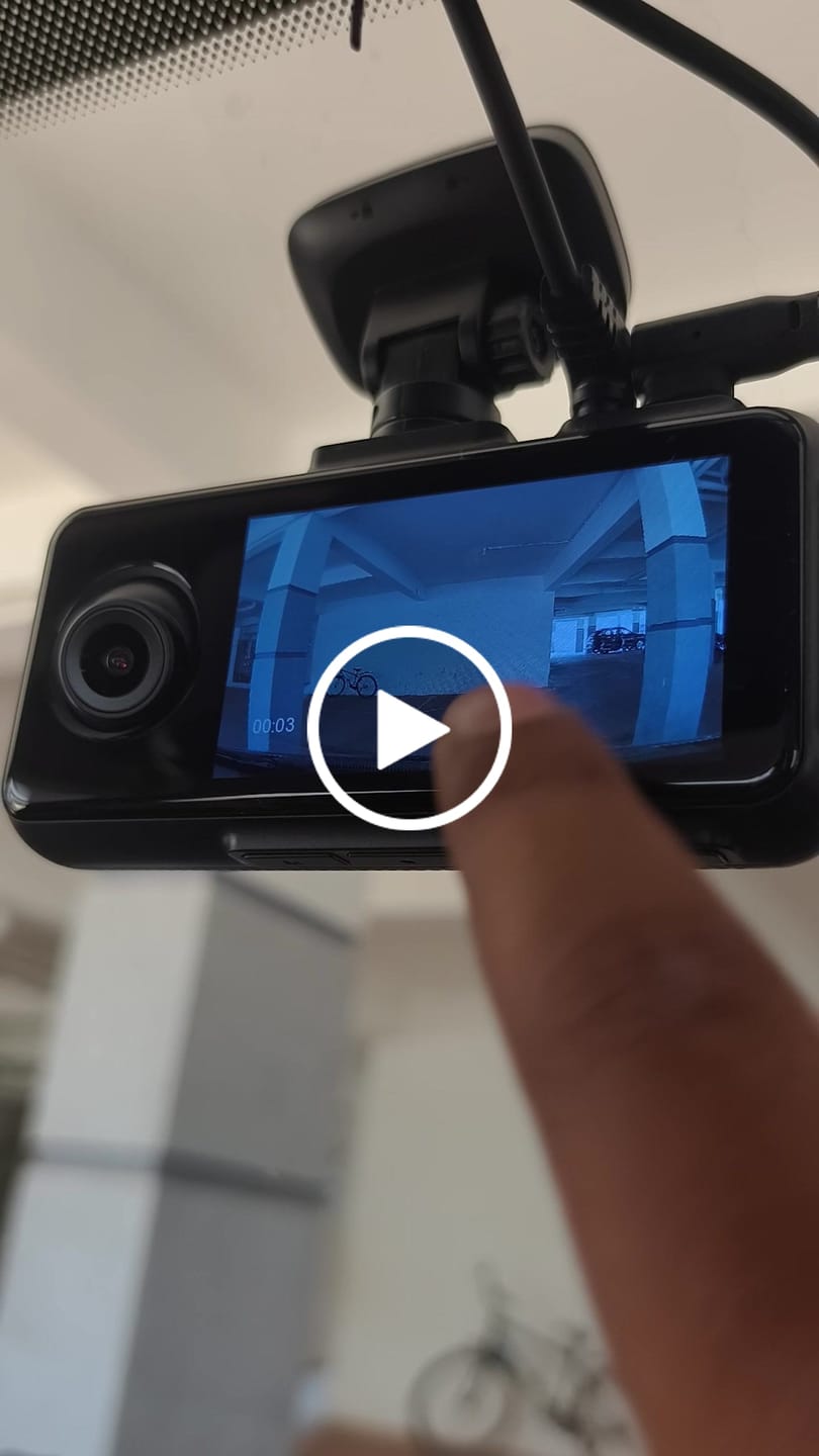 Customer video review of Redtiger A6 2.5k+1080P+1080P 3-Channel 5.8GHz Wifi Dash Cam A6