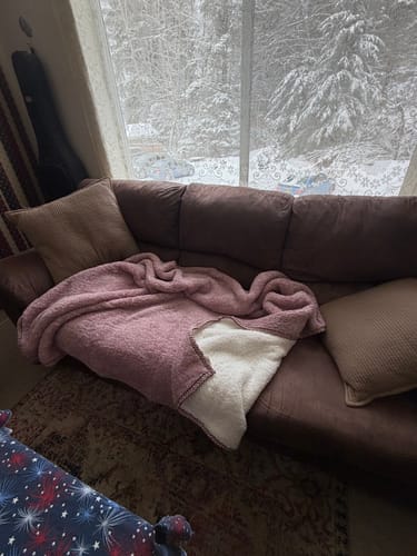 Customer photo review of Ashford Throw Mauve