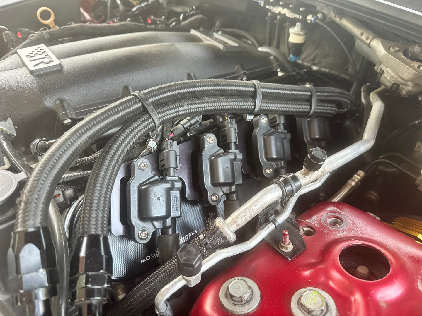 Customer photo review of LS Multi Coil Bracket Mounting Kit For Motion Billet Valve Covers