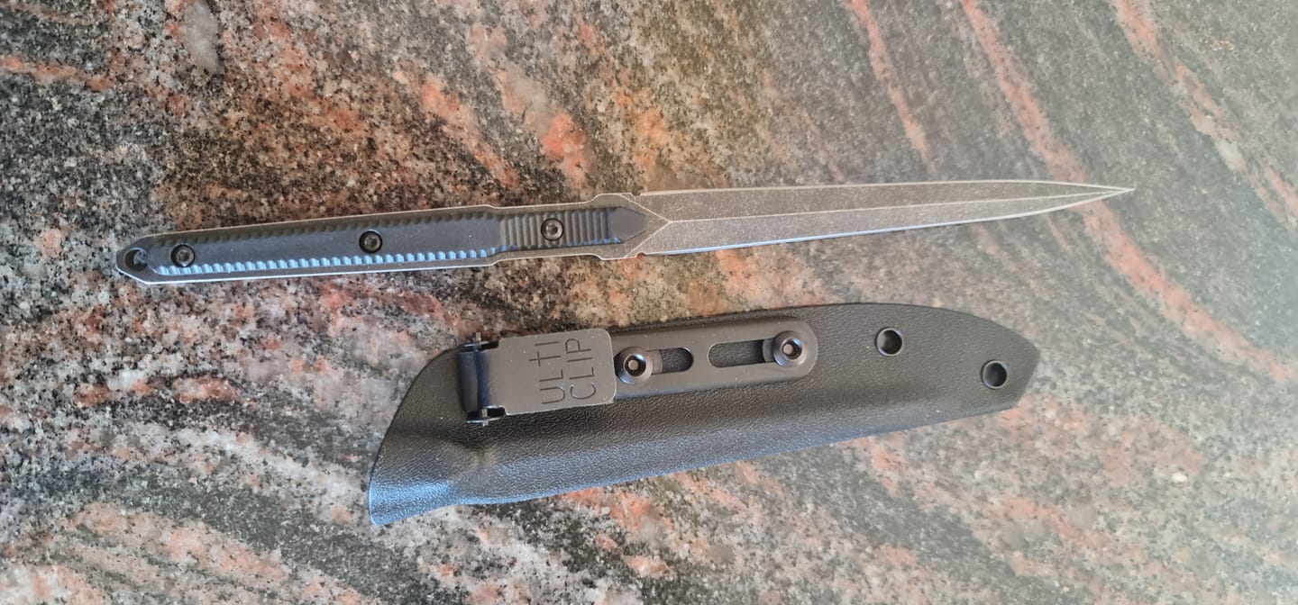 Customer photo review of 9.4in Tactical Fixed Blade Knife with Sheath, 440C Stainless Steel