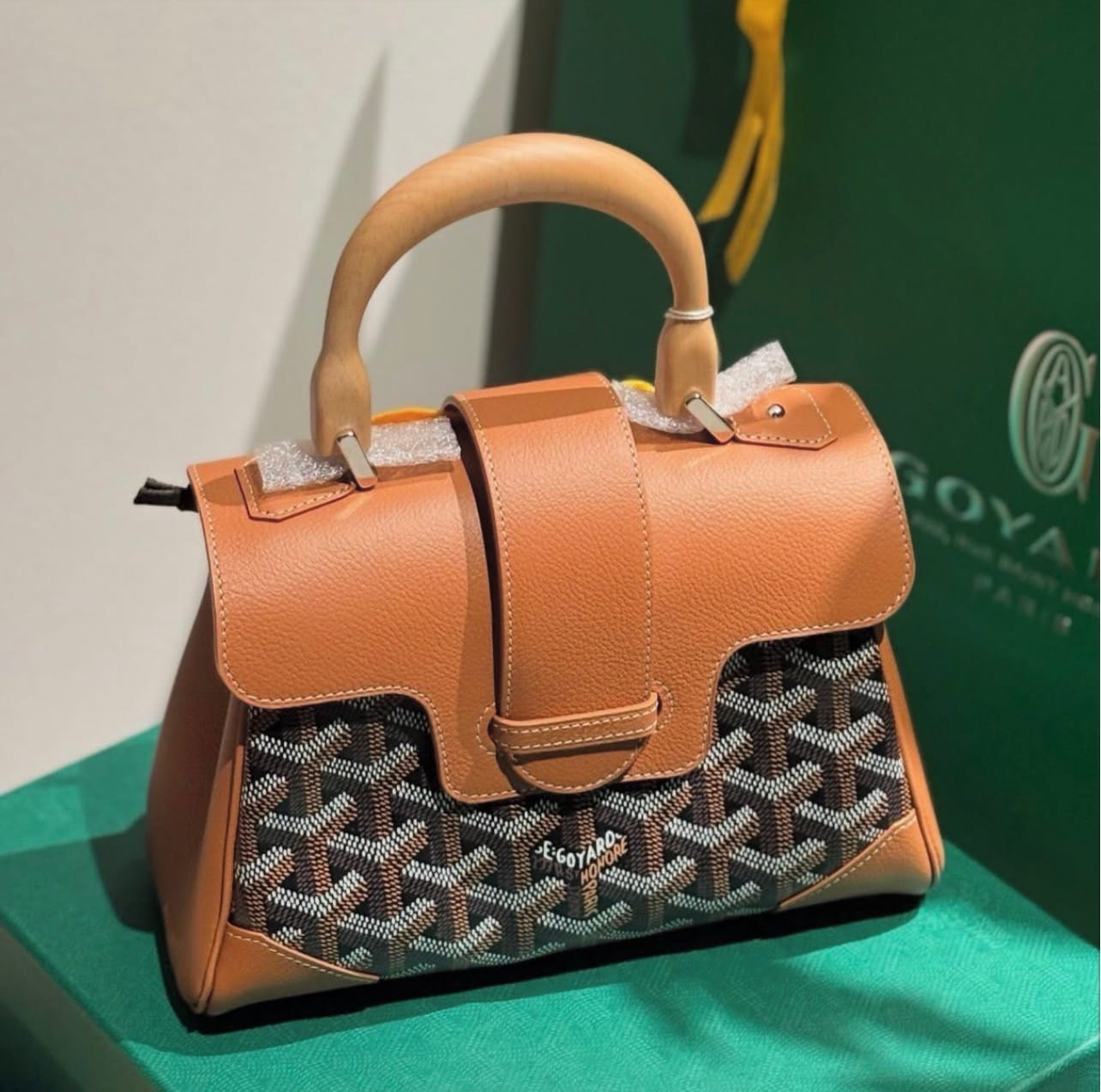 Customer photo review of Goyard Saigon Souple Brown Mini Bag