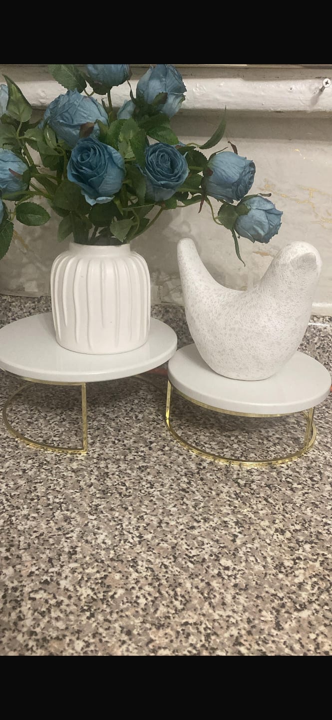 Customer photo review of Marble Cake Stands, Brass Metal