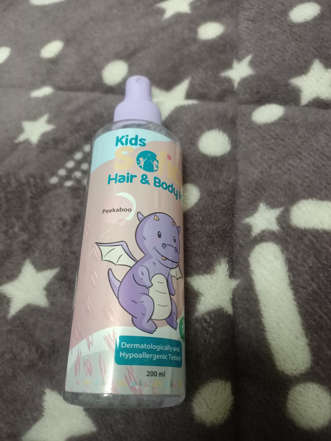 Customer photo review of Sofico Kids Hair & Body Mist Peekaboo 200 ml