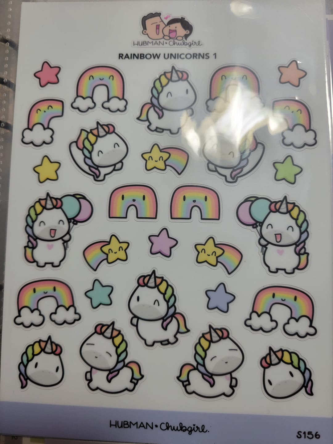 Customer photo review of Rainbow Unicorns 1 Sticker Sheet
