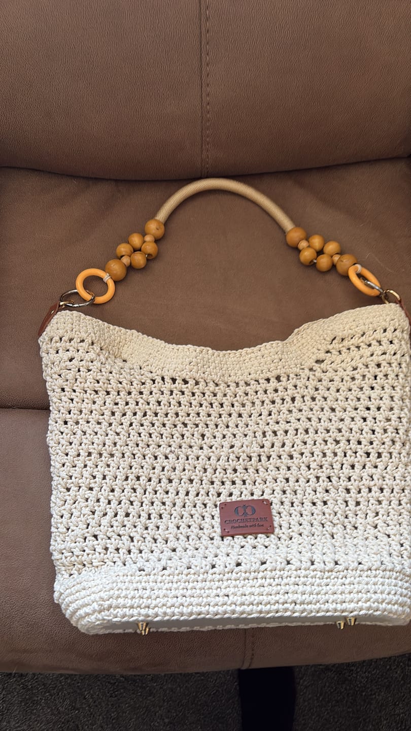 Customer photo review of CrochetPark™ Haven Hobo crochet kit