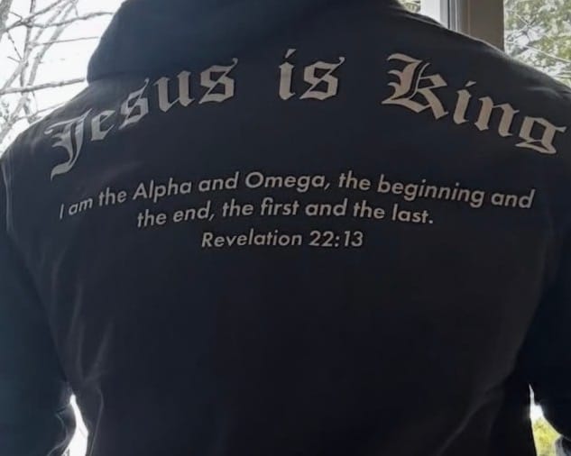 Customer photo review of Jesus Is King Hoodie