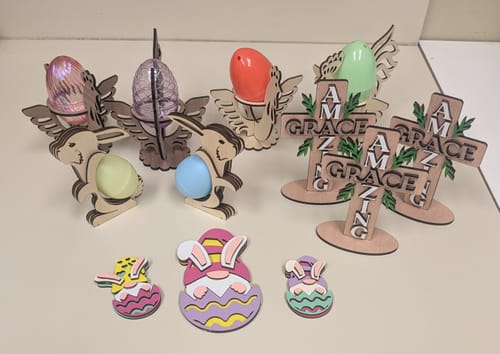 Customer photo review of Easter Chicken egg holder laser cut svg file