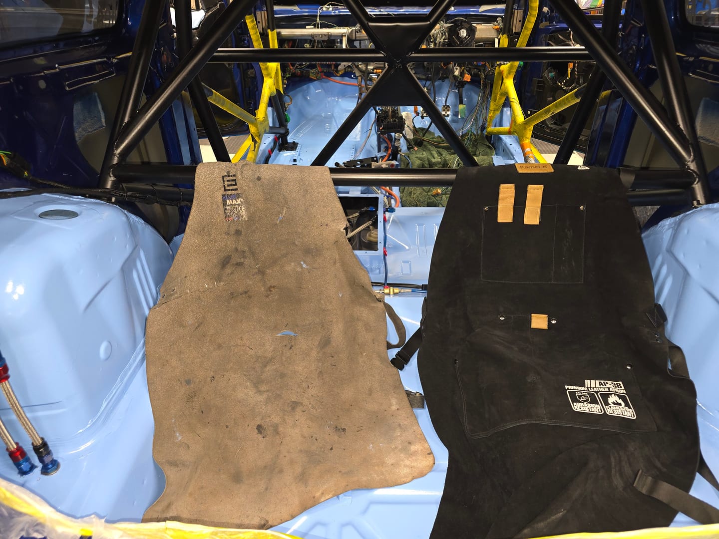 Customer photo review of KameLo Leather Welding Apron Lightweight Flame Retardant Suede Cowhide KC Certified for Welding, Grinding, DIY | AP-3
