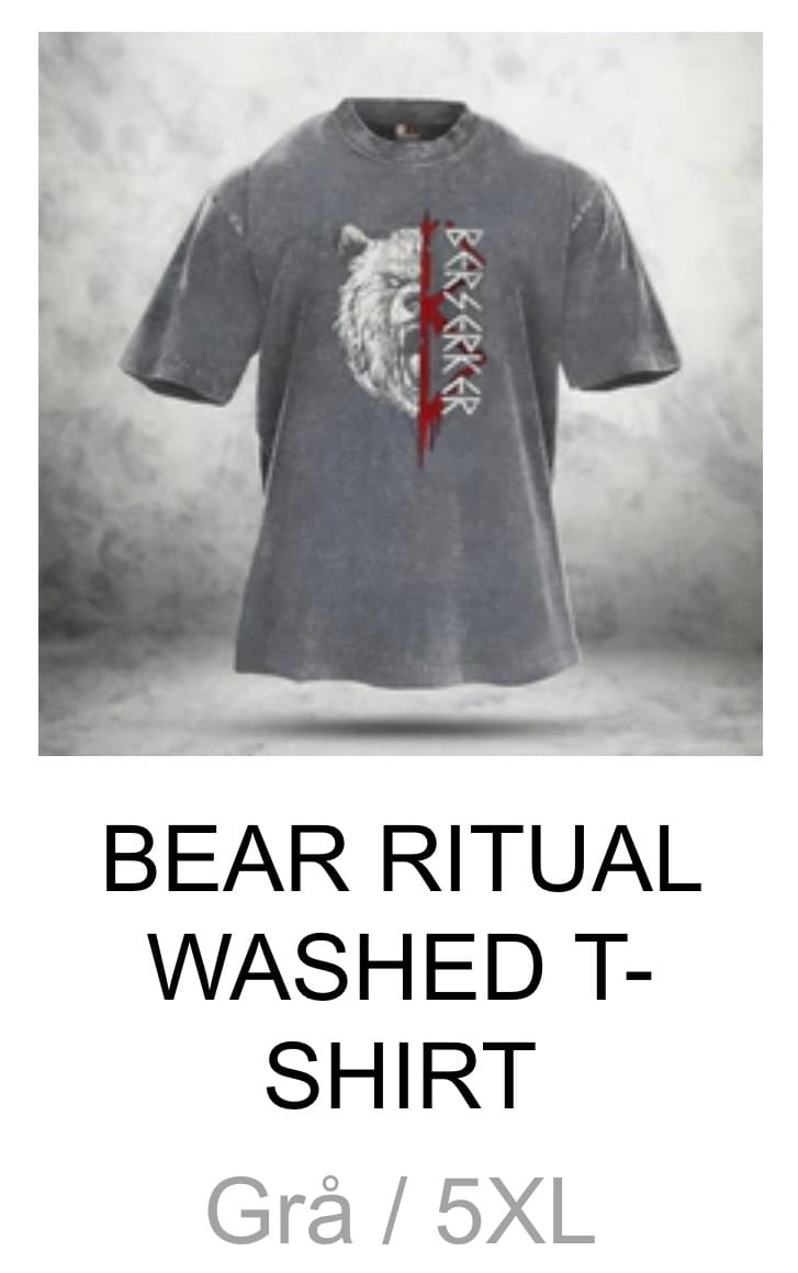 Customer photo review of BEAR RITUAL WASHED T-SHIRT