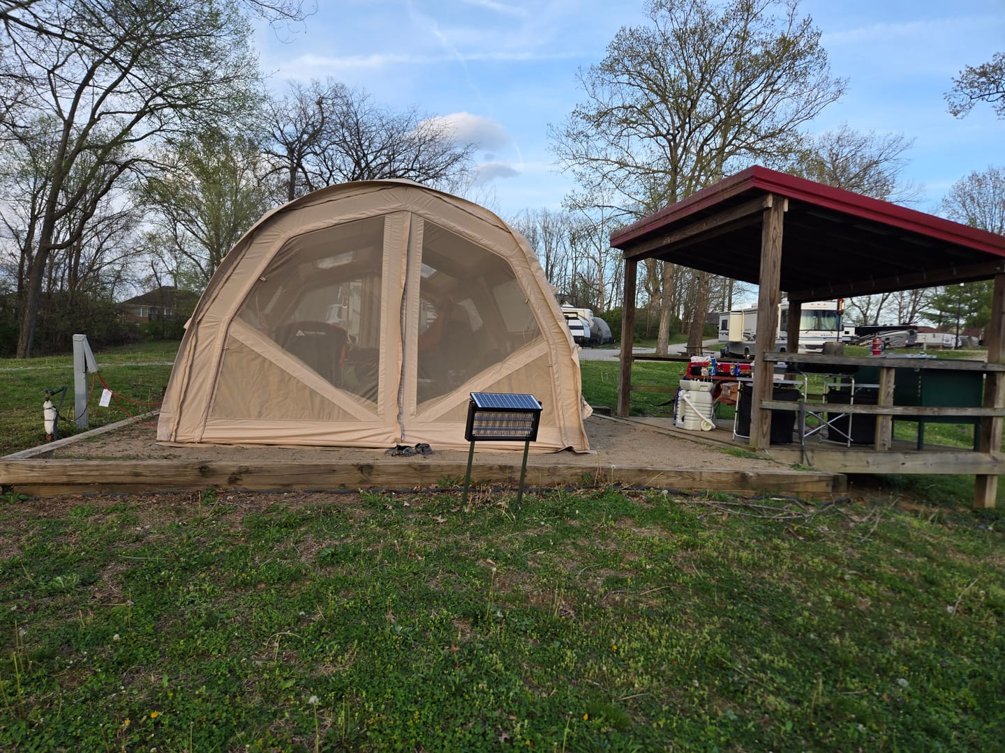 Customer photo review of Coody Familia Pro AirTent 17.2 Beige Inflatable Tent for Camping (2-10 Person)