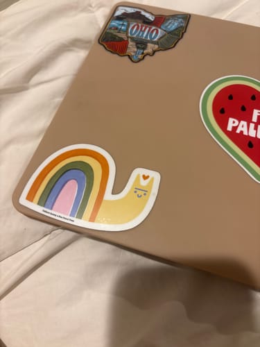 Customer photo review of Rainbow Snail Vinyl Decal Sticker