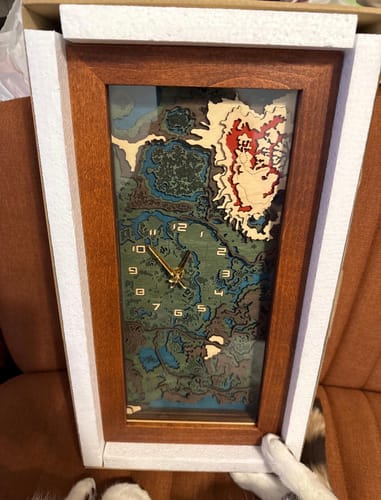 Customer photo review of THE HYRULE 3D WOOD WALL CLOCK
