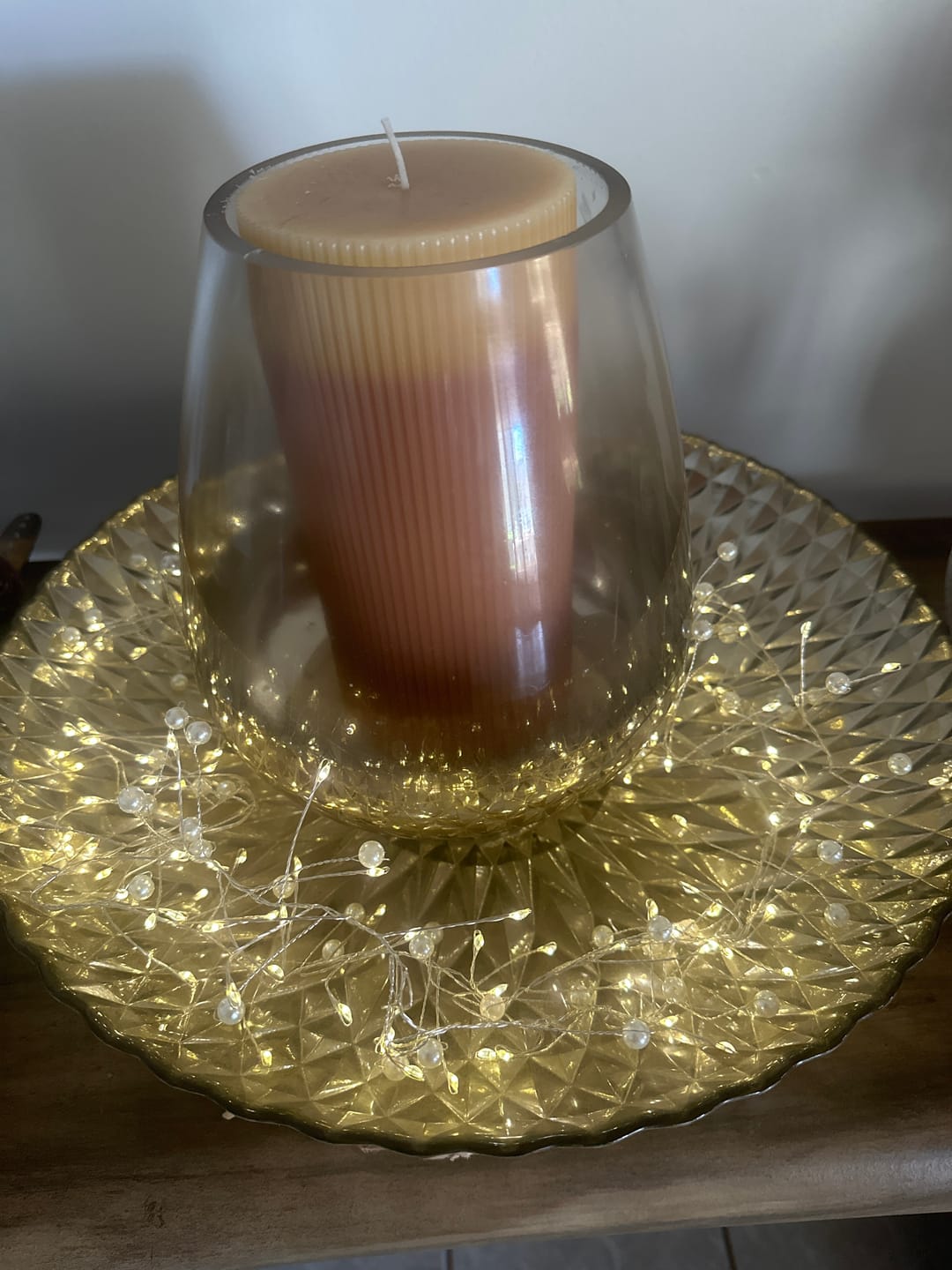 Customer photo review of Silver Pearl Bead Sting Lights